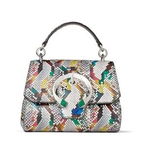 Like new Jimmy Choo Madeline Top Handle Rainbow Multicoloror animal print